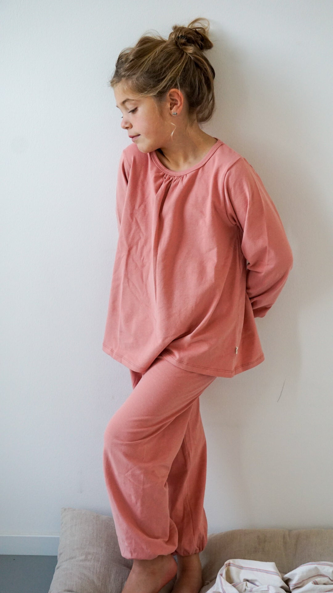 leyla winter pyjama · turkish rose