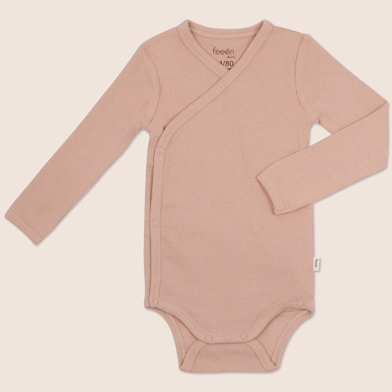 longsleeve kimono bodysuit · nutmeg