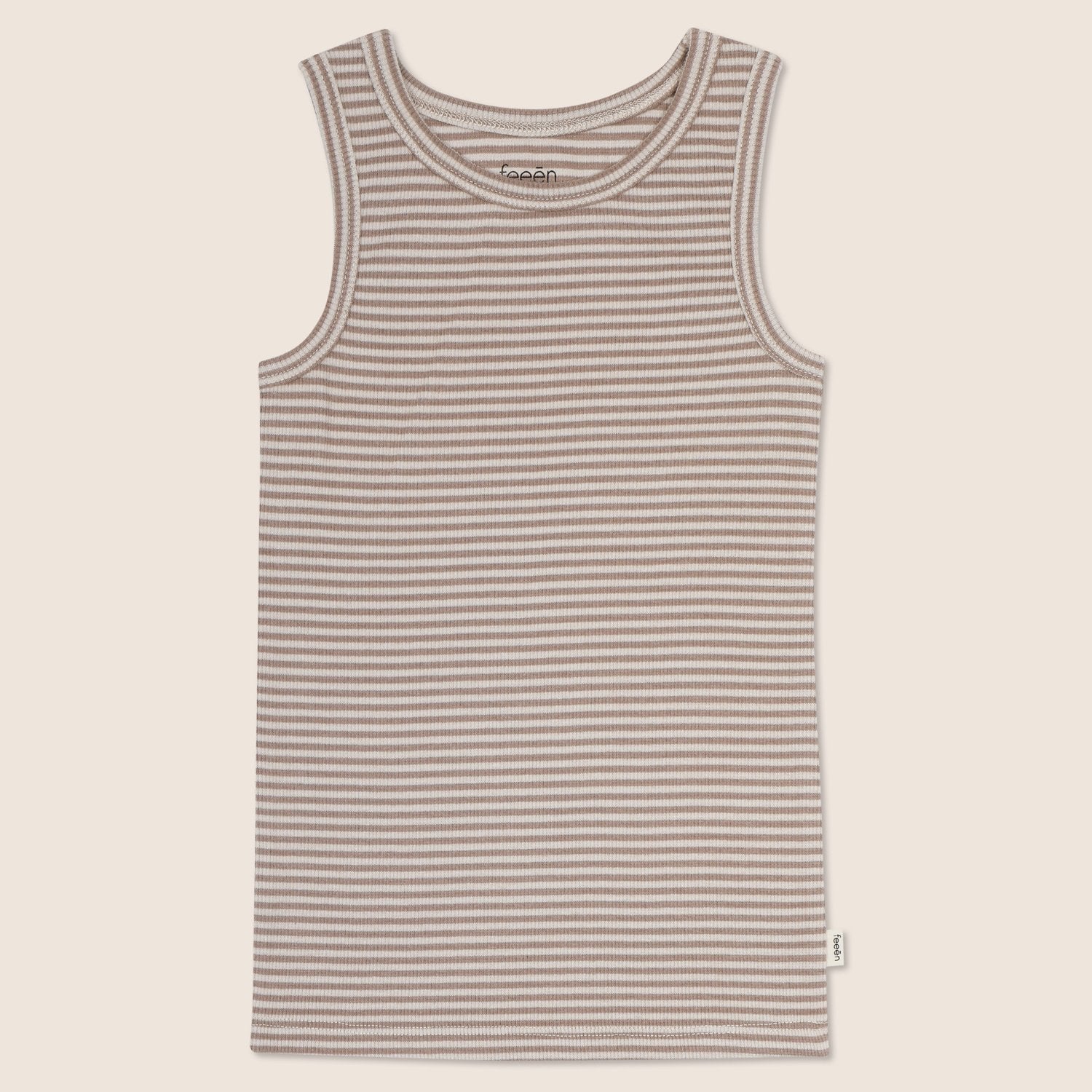 tanktop · stripes: almond/mocha